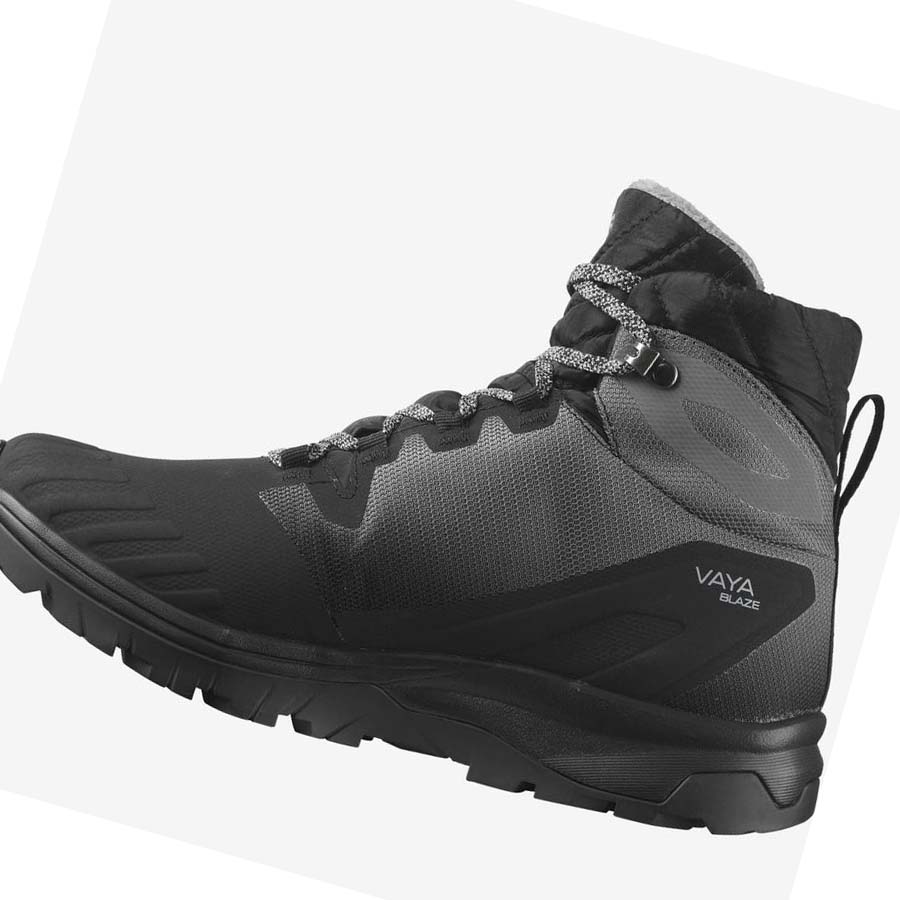 Salomon WoVAYA BLAZE THINSULATE™ CLIMASALOMON™ WATERPROOF Túracipő Női Fekete | HU 2819PJJ